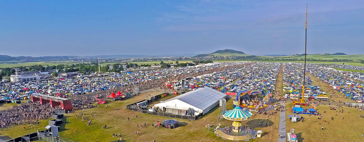 Rock am Ring 2015 in Mendig - Aussicht vom Riesenrad aus �ber das Campinggel�nde