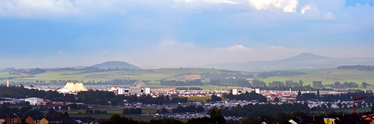 Rock am Ring 2016 in Mendig, Flugplatz - Aussicht vom T�rer Berg bei Obermendig
